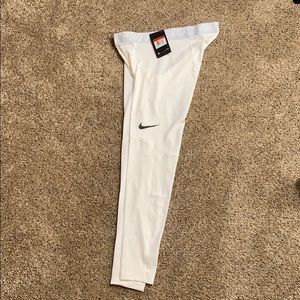 White Nike Pro Tights
